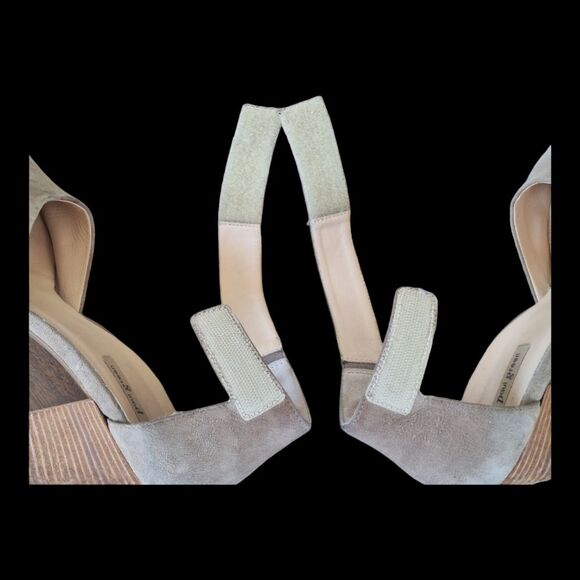 Paul Green Noreen D'Orsay Pump Stacked Heel Almond Toe Ankle Strap Suede 8.5 - Picture 9 of 15